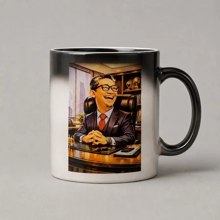 Mug Bunglon atau Mug Magic yang berubah warna saat diisi air panas